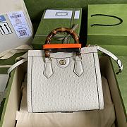 Gucci Diana Mini Borsa Shopping With White Leather 660195 27cm - 1