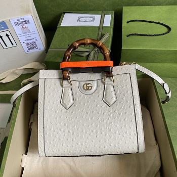 Gucci Diana Mini Borsa Shopping With White Leather 660195 27cm