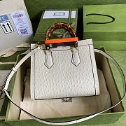 Gucci Diana Mini Borsa Shopping With White Leather 660195 27cm - 2
