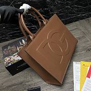 Dolce & Gabbana Embossed-Logo Leather Tote Bag BB702 Size 36x28.5x13cm - 6