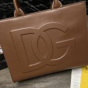 Dolce & Gabbana Embossed-Logo Leather Tote Bag BB702 Size 36x28.5x13cm - 4