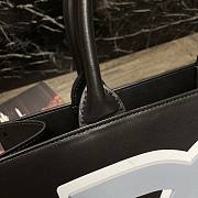 Dolce & Gabbana Embossed-Logo Leather Tote Bag In Black BB702 Size 36x28.5x13cm - 3