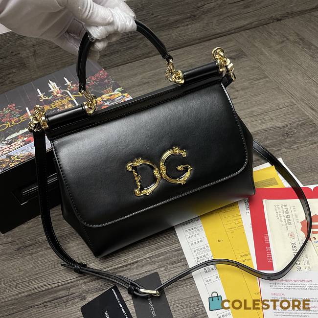 Dolce & Gabbana Sicily Print Logo Bag BB600 Size 25X20X12cm - 1