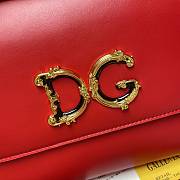 Dolce & Gabbana Sicily Print Logo Bag In Red BB600 Size 25X20X12cm - 3