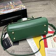 Dolce & Gabbana Sicily Print Logo Bag In Green BB600 Size 25X20X12cm - 4