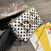 Dolce & Gabbana DG Girls Logo-Embellished In Polka DotLeather Shoulder Bag BI141 Size 21x5x13.5cm - 4