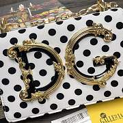 Dolce & Gabbana DG Girls Logo-Embellished In Polka DotLeather Shoulder Bag BI141 Size 21x5x13.5cm - 2