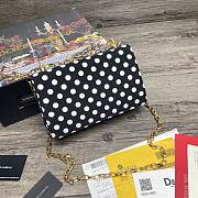 Dolce & Gabbana DG Girls Logo-Embellished In Black Polka Dot Leather Shoulder Bag BI141 Size 21x5x13.5cm - 5