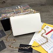 Dolce & Gabbana DG Girls Logo-Embellished In White Leather Shoulder Bag BI141 Size 21x5x13.5cm - 4