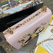 Dolce & Gabbana DG Girls Logo-Embellished In Green Leather Shoulder Bag BI141 Size 21x5x13.5cm - 3