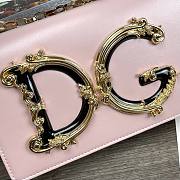 Dolce & Gabbana DG Girls Logo-Embellished In Green Leather Shoulder Bag BI141 Size 21x5x13.5cm - 5