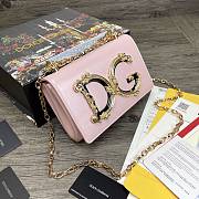 Dolce & Gabbana DG Girls Logo-Embellished In Green Leather Shoulder Bag BI141 Size 21x5x13.5cm - 6