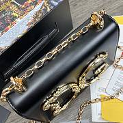 Dolce & Gabbana DG Girls Logo-Embellished In Black Leather Shoulder Bag BI141 Size 21x5x13.5cm - 5