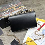 Dolce & Gabbana DG Girls Logo-Embellished In Black Leather Shoulder Bag BI141 Size 21x5x13.5cm - 6