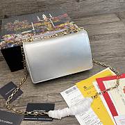 Dolce & Gabbana DG Girls Logo-Embellished In Silver Leather BI141 21cm - 2
