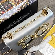 Dolce & Gabbana DG Girls Logo-Embellished In Silver Leather BI141 21cm - 3