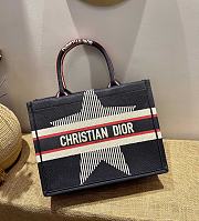 Dioralps Dior Book Tote Black Three-Tone Embroidery M1286 Size 41.5x35x18 cm  - 3