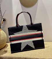 Dioralps Dior Book Tote Black Three-Tone Embroidery M1286 Size 41.5x35x18 cm  - 6
