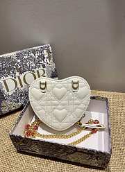 Dioramour Dior Caro Heart Pouch With Chain S5097 11x10x1.5cm - 4