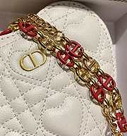 Dioramour Dior Caro Heart Pouch With Chain S5097 11x10x1.5cm - 2