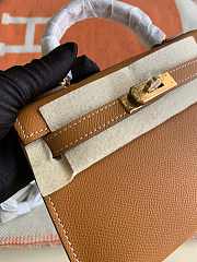Hermes Mini Kelly In Brown Epsom Leather 19 cm - 3