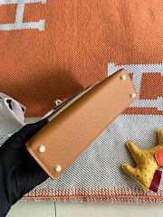 Hermes Mini Kelly In Brown Epsom Leather 19 cm - 4