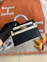 Hermes Mini Kelly In Black Epsom Leather 19 cm - 1