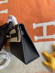 Hermes Mini Kelly In Black Epsom Leather 19 cm - 4