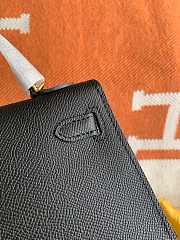 Hermes Mini Kelly In Black Epsom Leather 19 cm - 5