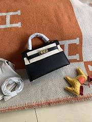 Hermes Mini Kelly In Black Epsom Leather 19 cm - 6