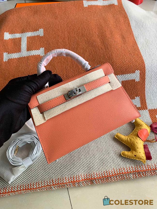 Hermes Mini Kelly In Light Pink Epsom Leather 19 cm - 1