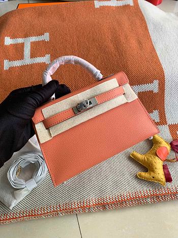 Hermes Mini Kelly In Light Pink Epsom Leather 19 cm