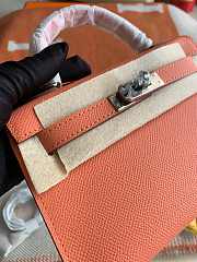 Hermes Mini Kelly In Light Pink Epsom Leather 19 cm - 4