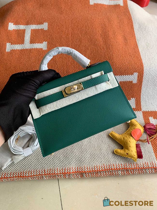 Hermes Mini Kelly In Green Epsom Leather 19 cm - 1