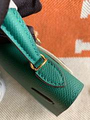 Hermes Mini Kelly In Green Epsom Leather 19 cm - 5