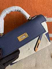 Hermes Mini Kelly In Blue Epsom Leather 19 cm - 3