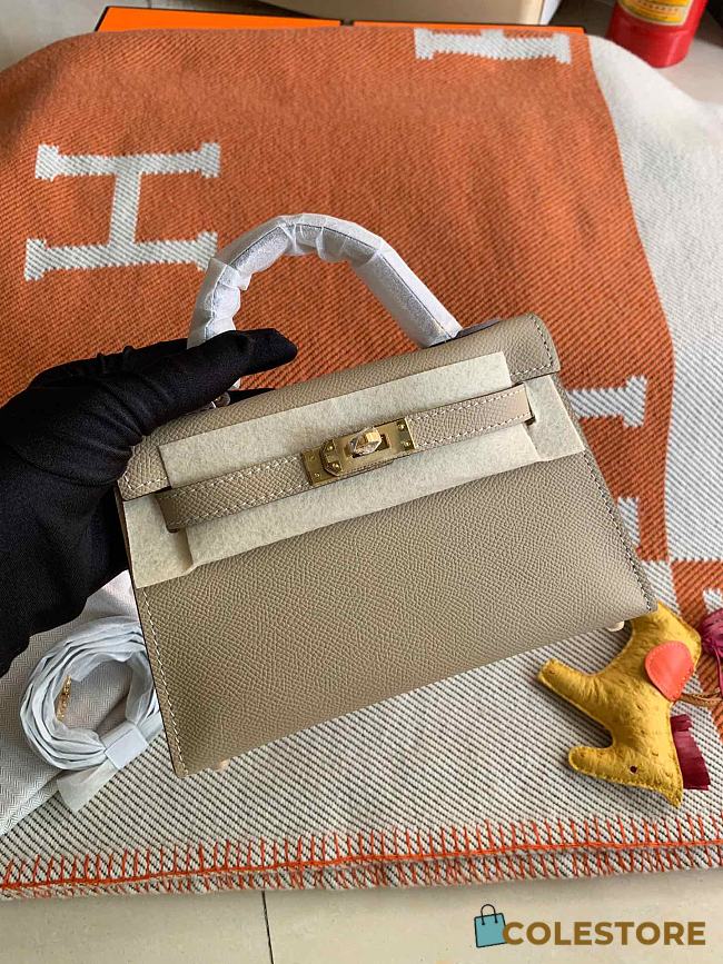 Hermes Mini Kelly In Beige Epsom Leather 19 cm - 1