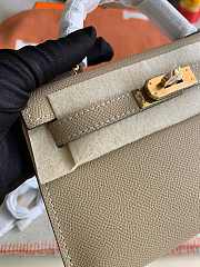 Hermes Mini Kelly In Beige Epsom Leather 19 cm - 4