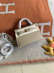 Hermes Mini Kelly In Beige Epsom Leather 19 cm - 6