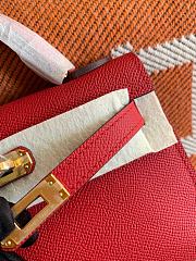Hermes Mini Kelly In Red Epsom Leather 19 cm - 2
