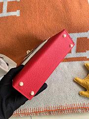 Hermes Mini Kelly In Red Epsom Leather 19 cm - 3