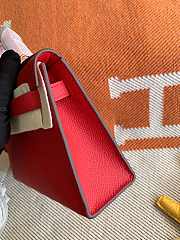 Hermes Mini Kelly In Red Epsom Leather 19 cm - 5