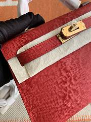 Hermes Mini Kelly In Red Epsom Leather 19 cm - 6
