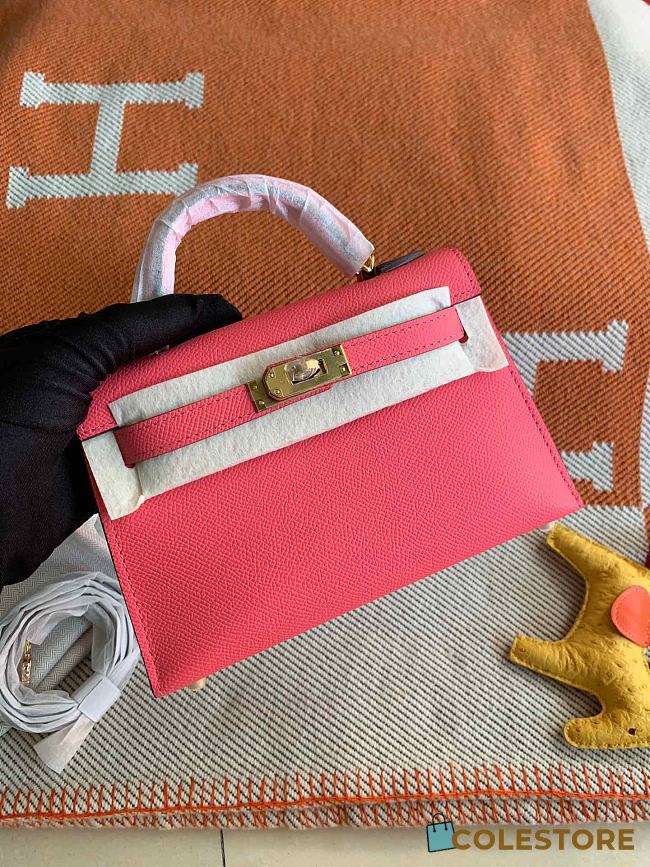 Hermes Mini Kelly In Rose Epsom Leather 19 cm - 1