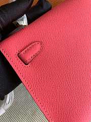 Hermes Mini Kelly In Rose Epsom Leather 19 cm - 4