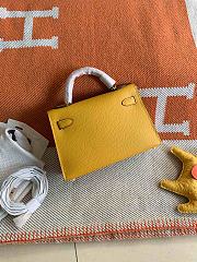 Hermes Mini Kelly In Yellow Epsom Leather 19 cm - 4