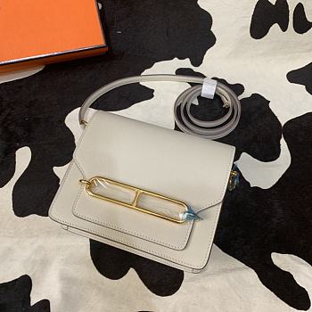 Hermes Mini Roulis Bag Evercolor Calfskin Gold Hardware 19 cm