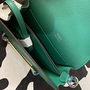 Hermes Mini Roulis Bag Green Calfskin Gold Hardware 19 cm - 5