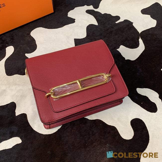 Hermes Mini Roulis Bag Bodeaux Calfskin Gold Hardware 19 cm - 1
