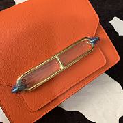Hermes Mini Roulis Bag Orange Calfskin Gold Hardware 19 cm - 5